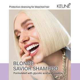 KEUNE back label close-up showing ingredients and usage directions for clarity