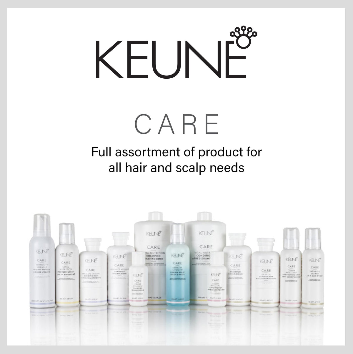 KEUNE bottle next to measuring tape showing 10.1 fl oz size for scale