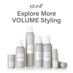 KEUNE label close-up showing ingredient and heat-protection information