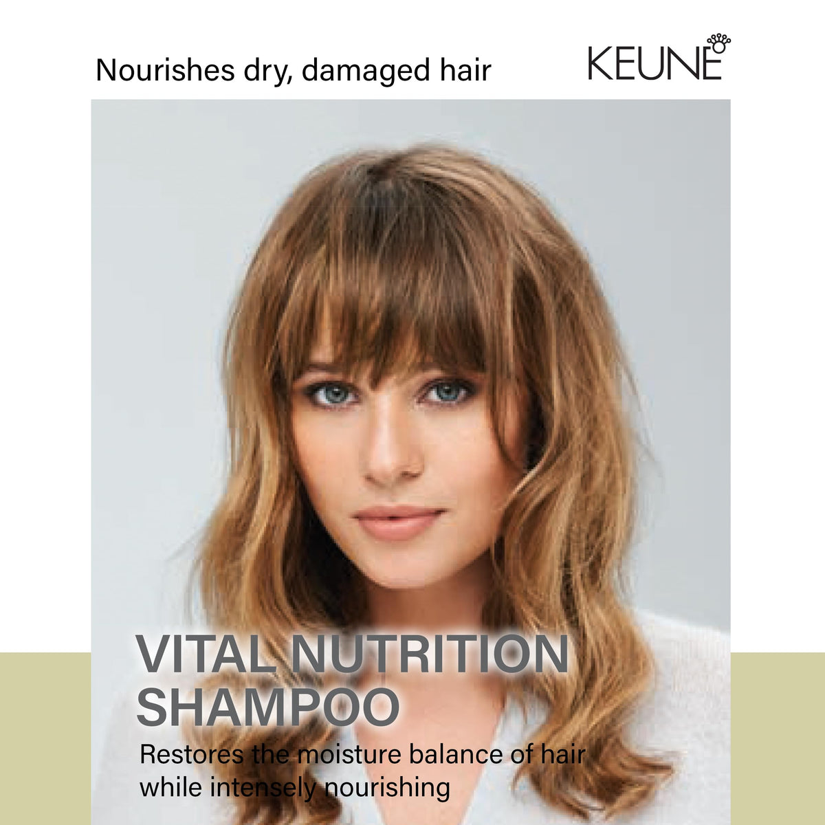 KEUNE shampoo texture on palm highlighting creamy lather and moisturizing feel