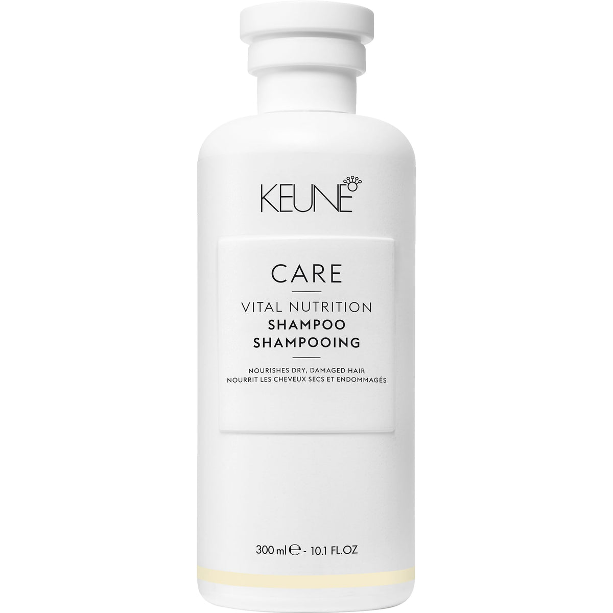 KEUNE bottle front packaging showing label and brand for recognisable shelf appeal