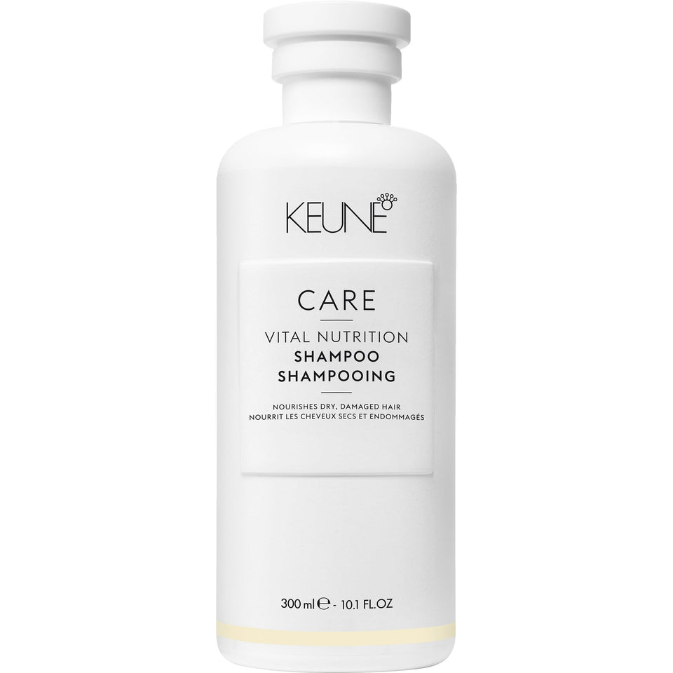 KEUNE bottle front packaging showing label and brand for recognisable shelf appeal