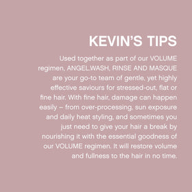 KEVIN.MURPHY ANGEL.RINSE before and after on fine hair showing added volume