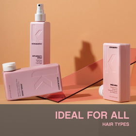 KEVIN.MURPHY bottle next to ruler for scale showing 250 mL size benefit