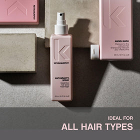 KEVIN.MURPHY before and after hair demonstrating visible lift and texture