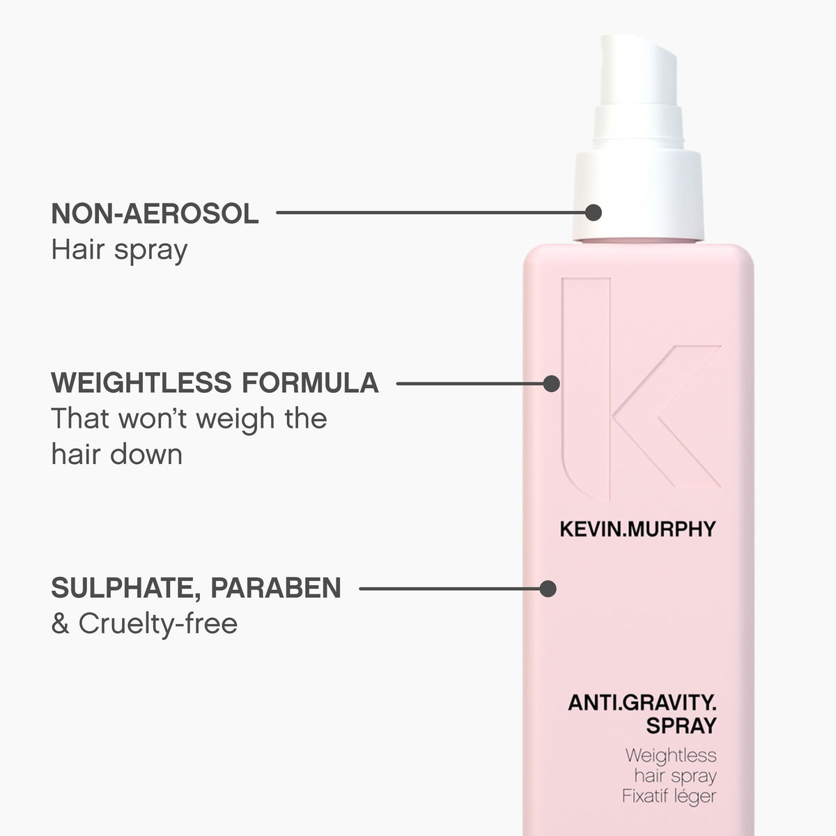 KEVIN.MURPHY lotion held in hand to show size and easy everyday portability