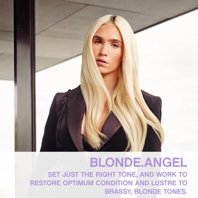 KEVIN.MURPHY BLONDE.ANGEL pump top detail highlighting dispensing control and convenient usage