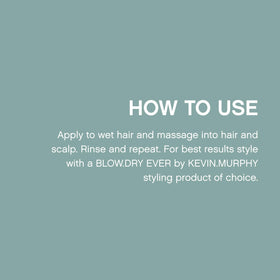 KEVIN.MURPHY in-shower scene with hand applying shampoo for cleaner styling