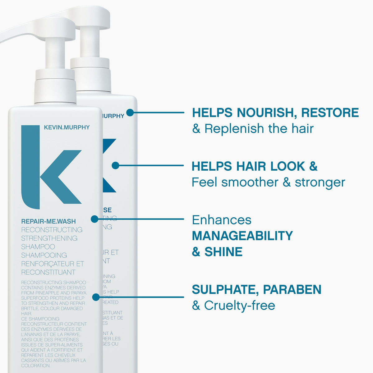 KEVIN.MURPHY conditioner cream swirl illustrating nourishing texture for detangling