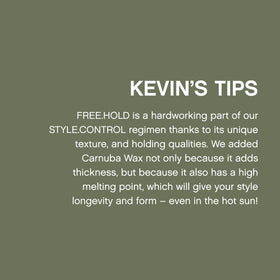 KEVIN.MURPHY ingredients layout featuring carnauba and lanolin wax benefits