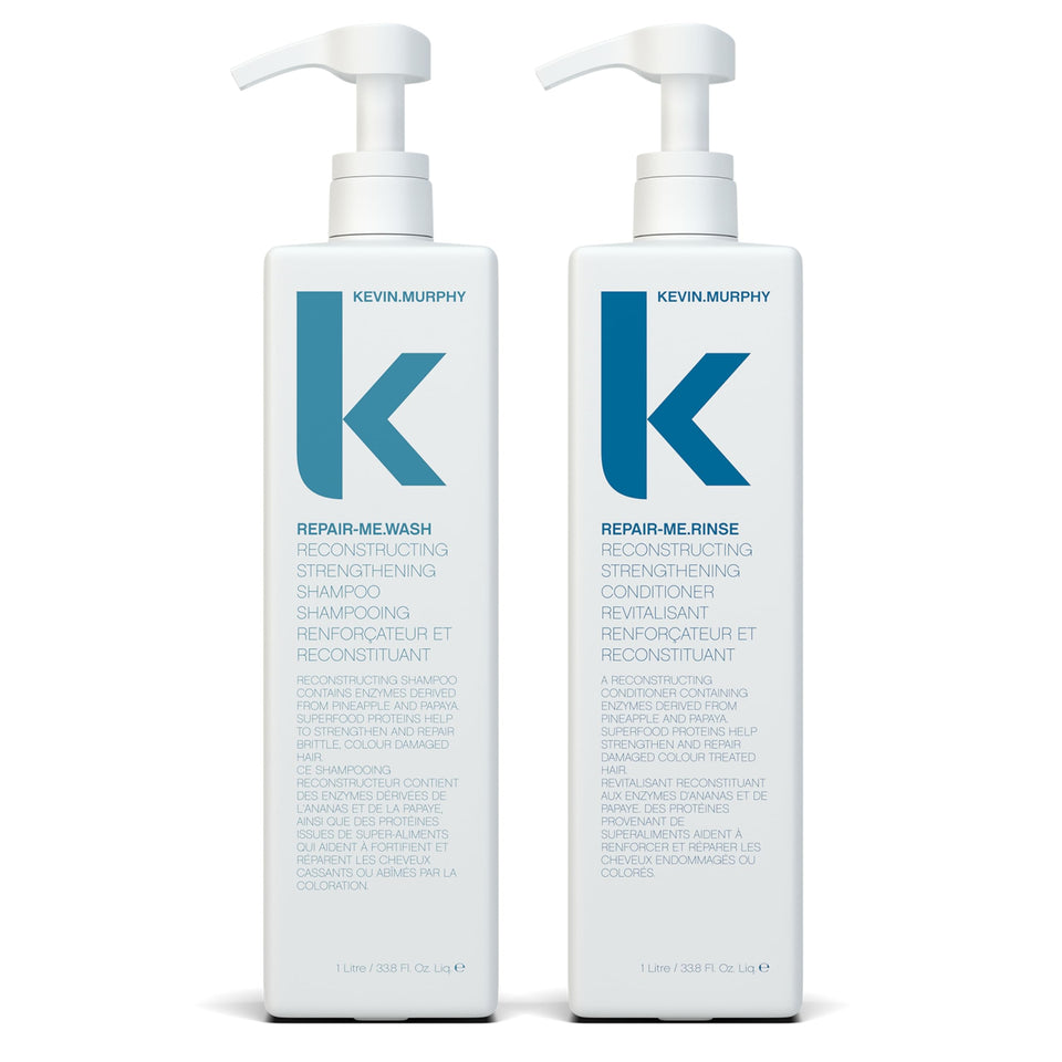 KEVIN.MURPHY front packaging showing two 1L repair bottles and brand clarity