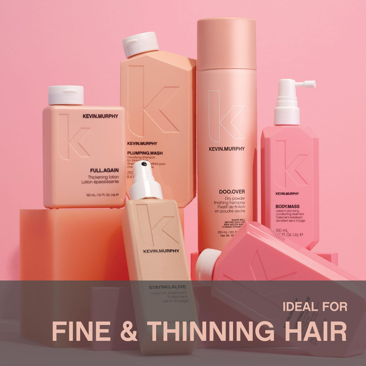 KEVIN.MURPHY before and after volume comparison showing fuller hair appearance