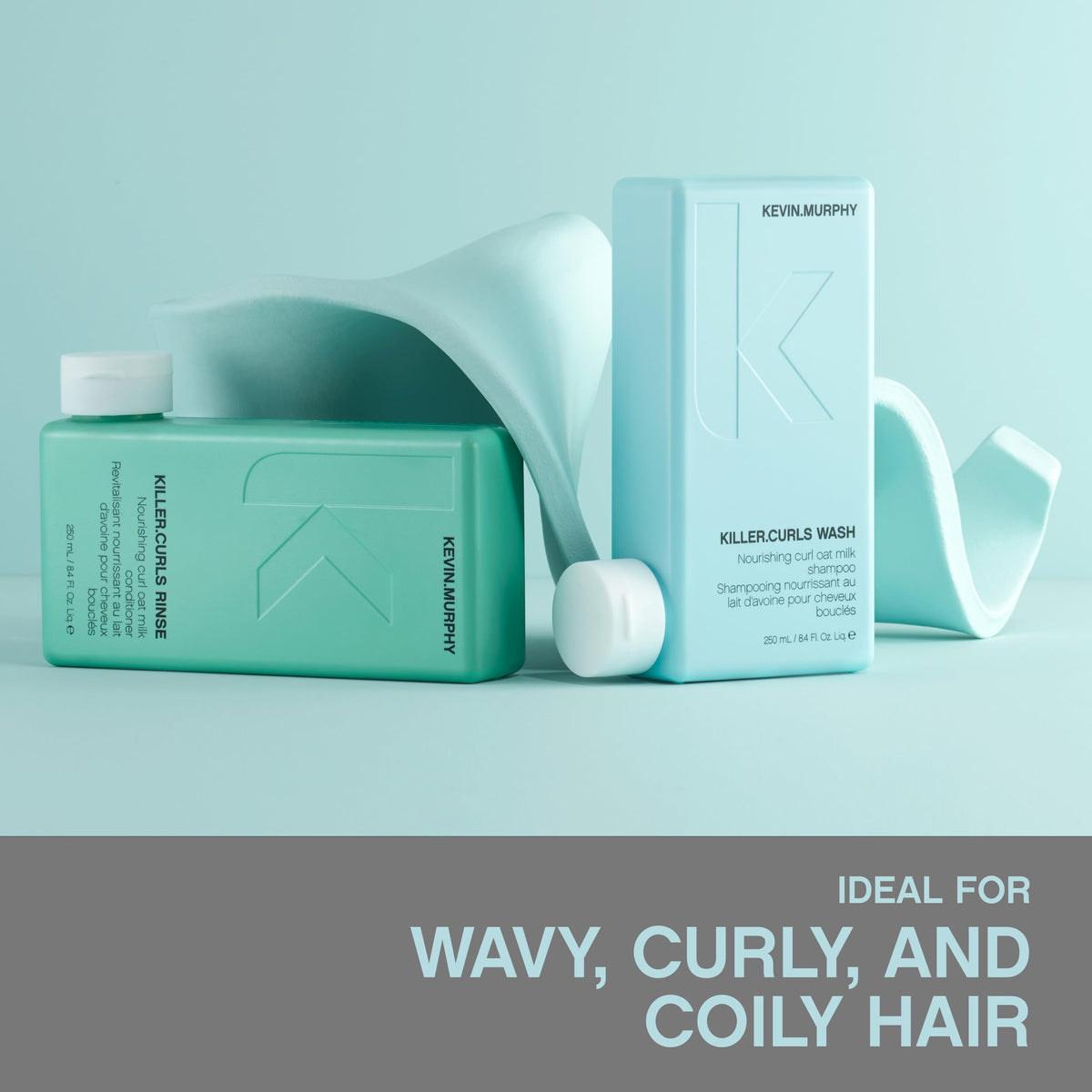 KEVIN.MURPHY before-and-after curls showing defined, frizz-reduced results