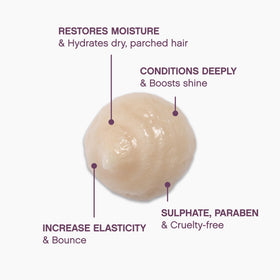 KEVIN.MURPHY masque applied to hair in hands benefit: demonstrates smoothing and detangling action