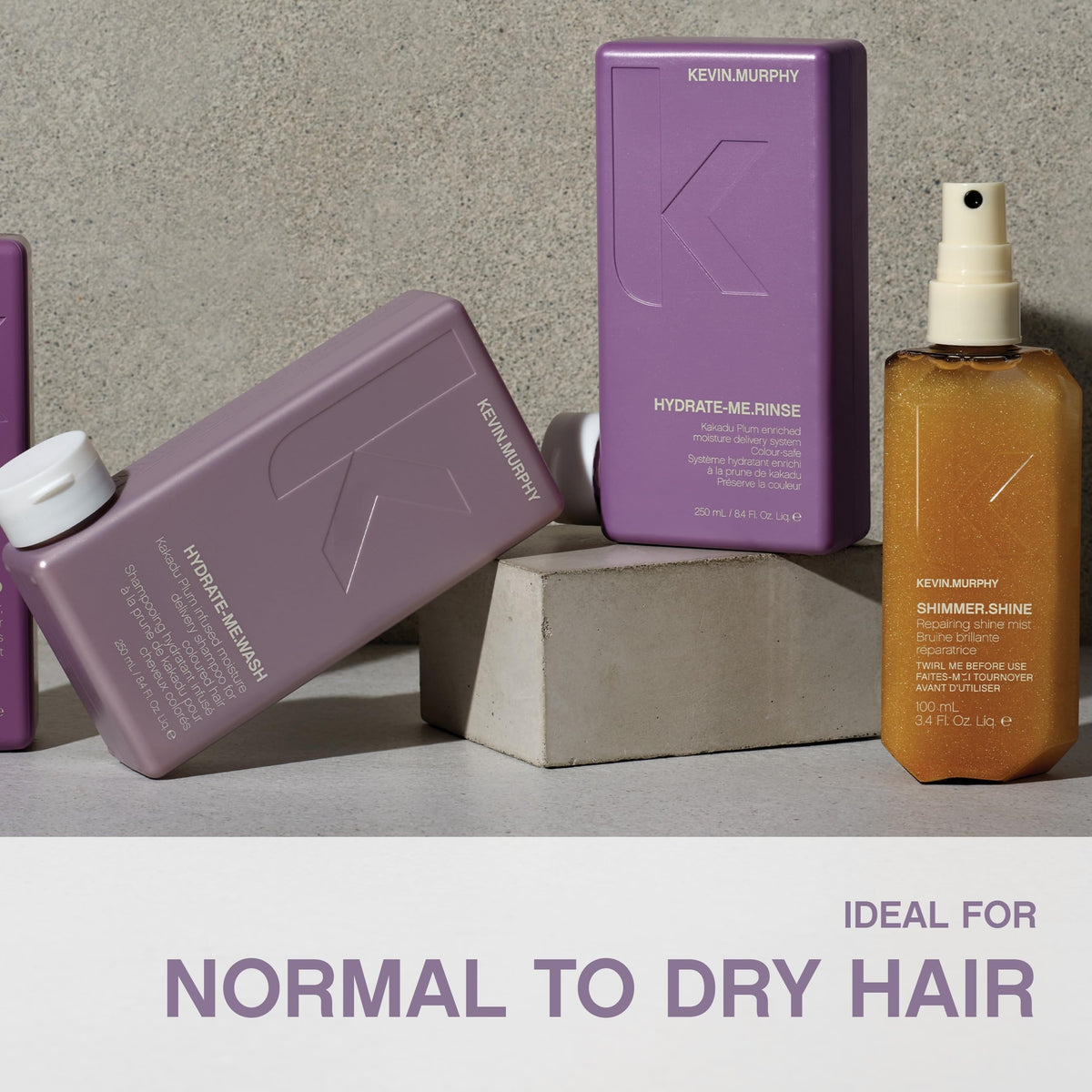 KEVIN.MURPHY rinse displayed in bathroom setting suggesting daily salon-quality routine