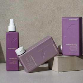 KEVIN.MURPHY hydrate-me.wash bottle in bathroom lifestyle scene indicating daily moisture routine