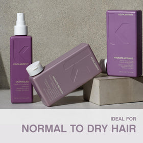 KEVIN.MURPHY 250ml bottle beside a measuring scale showing true size