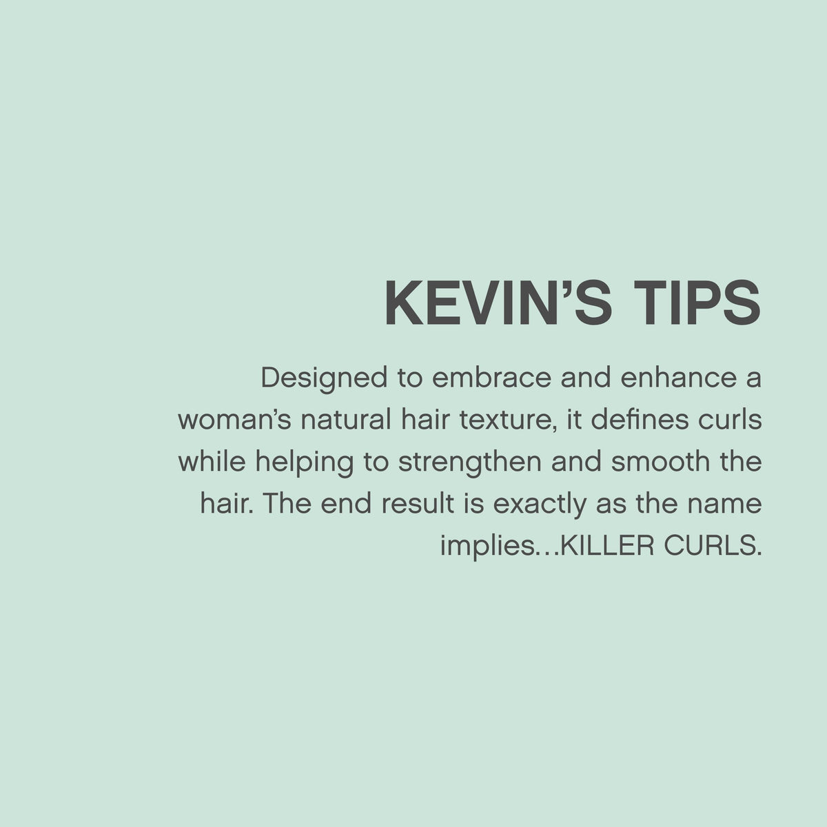 KEVIN.MURPHY label close-up highlighting botanical ingredients and heat protection