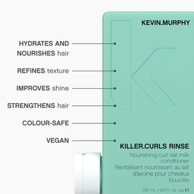 KEVIN.MURPHY product applied to hands showing smooth detangling benefit