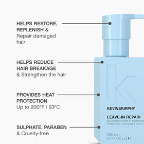 KEVIN.MURPHY applying leave-in to towel-dried hair for smoother styling