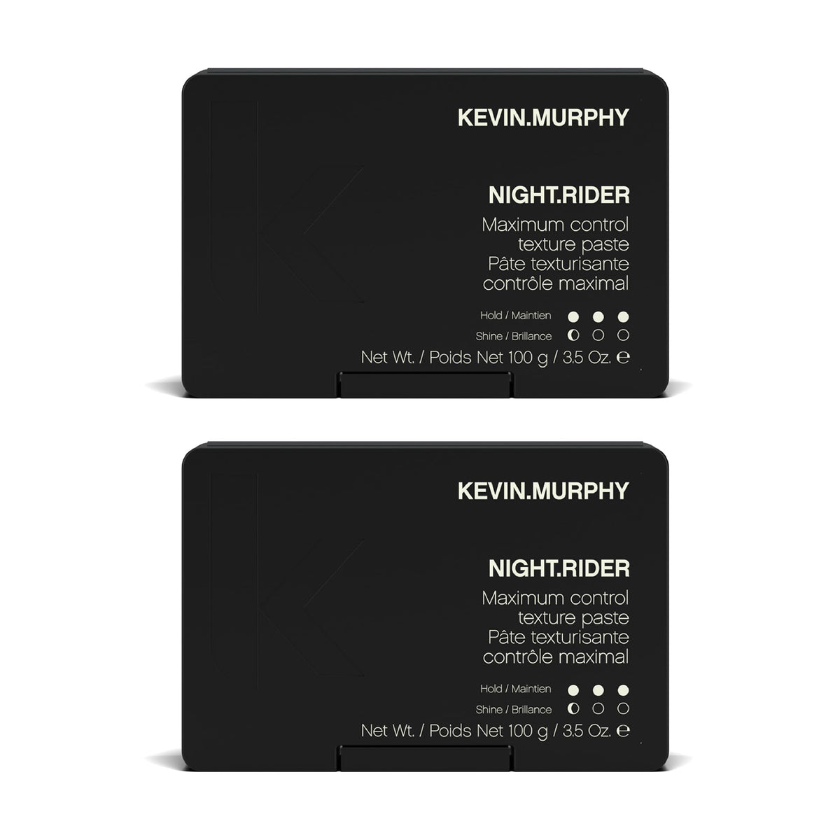 KEVIN.MURPHY front jar showing label and travel-size packaging benefit styling on the go