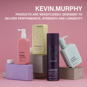 KEVIN.MURPHY 250ml bottle held in hand showing travel-friendly size and scale