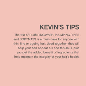 KEVIN.MURPHY bottles in shower use conveying easy integration into daily routine