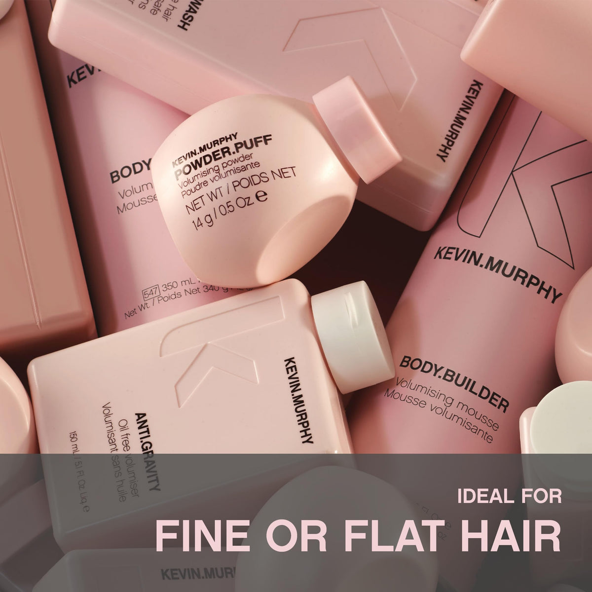 KEVIN.MURPHY Powder Puff held in hand to show 0.500 ounce compact scale and portability
