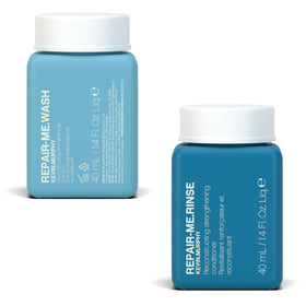 KEVIN.MURPHY repair-me travel front packaging showing shampoo and conditioner benefits