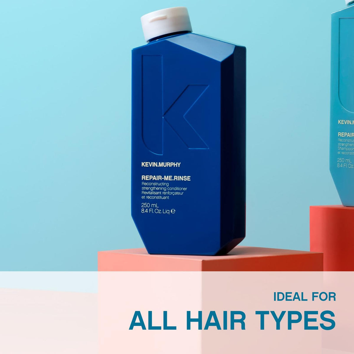KEVIN.MURPHY before and after hair ends showing reduced frizz and repair