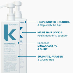 KEVIN.MURPHY repair-me creamy shampoo texture creating a gentle lather