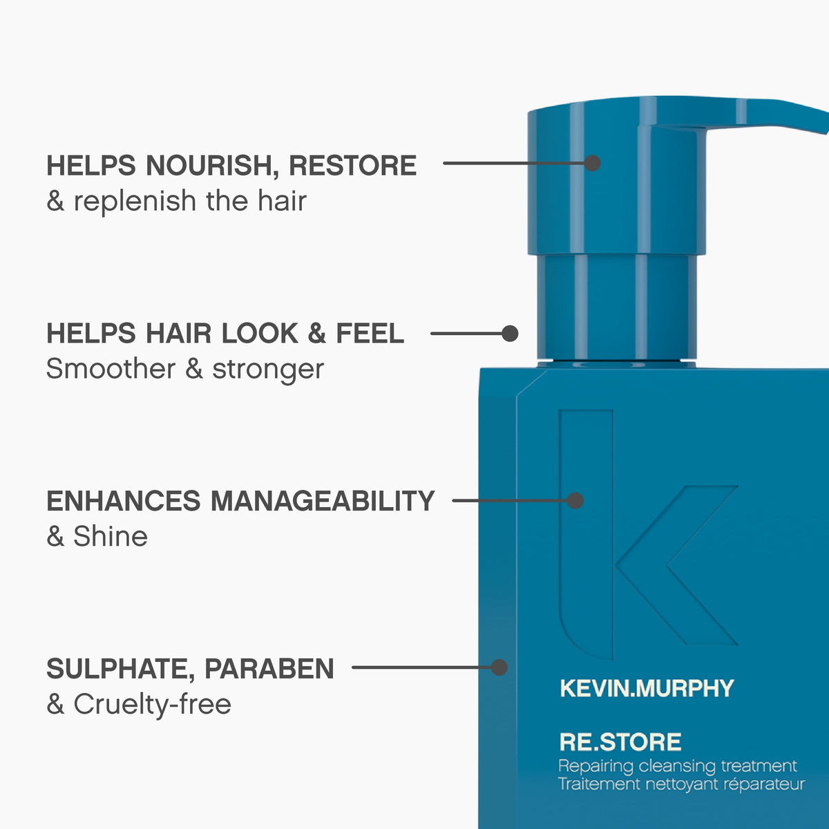 KEVIN.MURPHY product in hand demonstrating easy dispensing and control