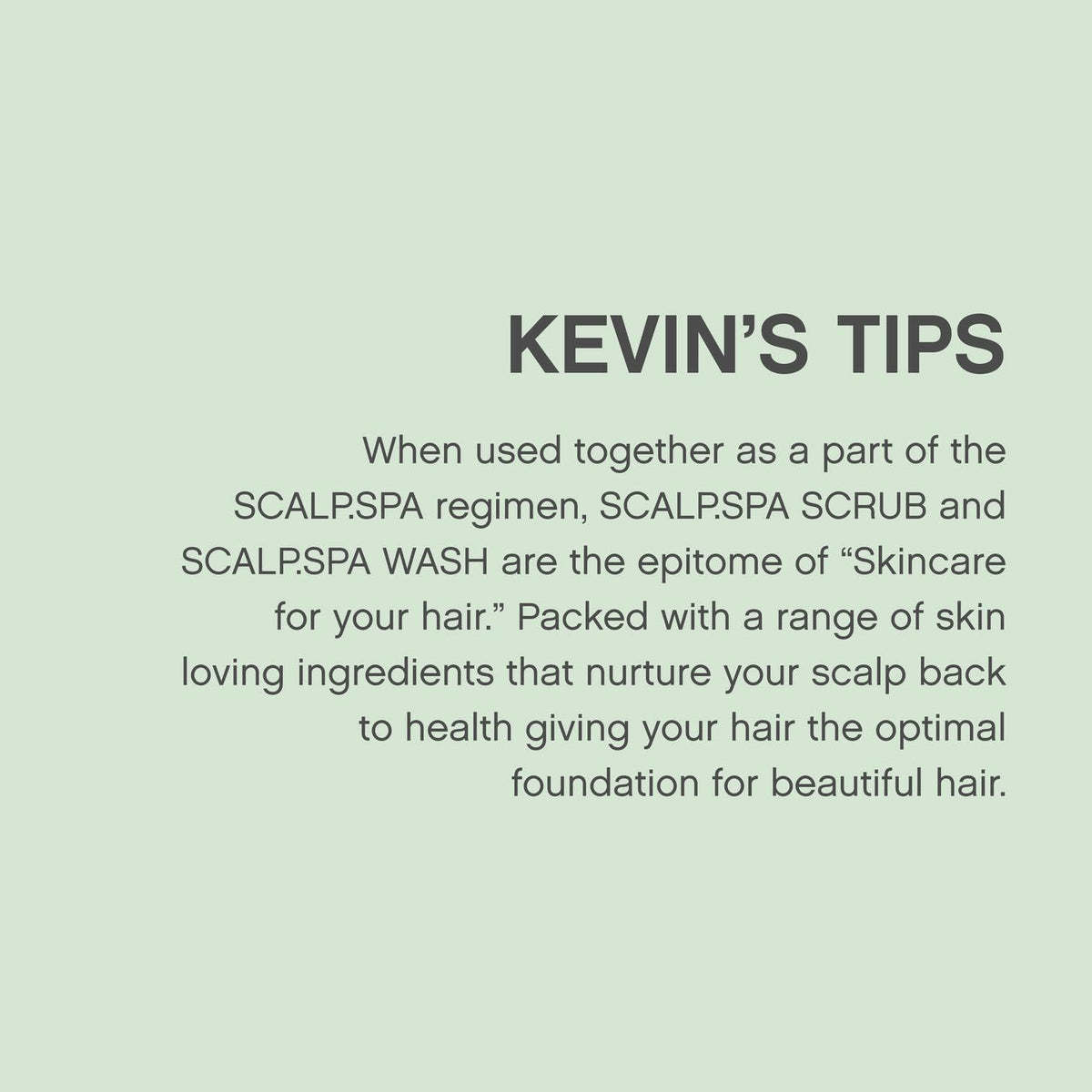 KEVIN.MURPHY ingredient flatlay showing natural extracts and soothing benefits