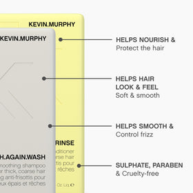KEVIN.MURPHY shampoo texture on fingers for gentle cleansing benefit