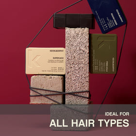 KEVIN.MURPHY SUPER.GOO used in a sleek hairstyle for polished finish benefit