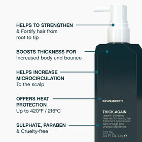 KEVIN.MURPHY THICK.AGAIN applied to damp hair to boost body before styling