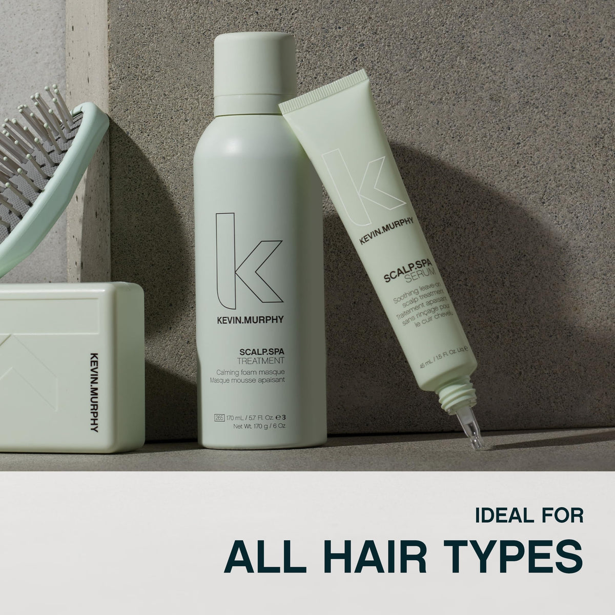 KEVIN.MURPHY THICK.AGAIN before and after comparison showing fuller-looking strands