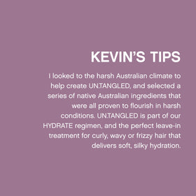 KEVIN.MURPHY UN.TANGLED ingredient label closeup showing natural extracts