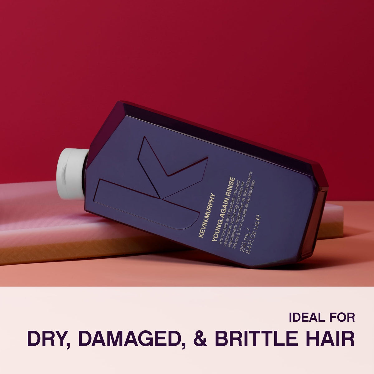 KEVIN.MURPHY conditioner applied to wet hair showing detangling benefit