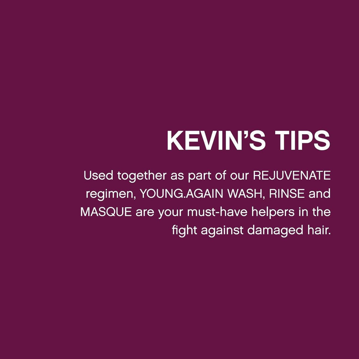 KEVIN.MURPHY 1 L bottle next to a 100ml bottle showing size and value advantage