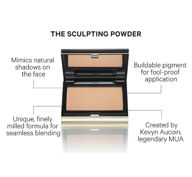 Kevyn Aucoin powder being applied with brush for precise sculpting benefit