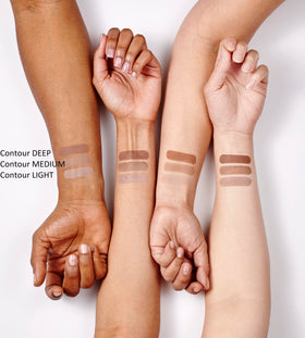 Kevyn Aucoin before and after contour comparison showing enhanced definition benefit
