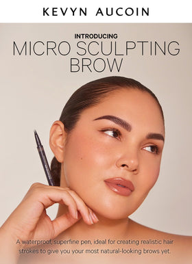 Kevyn Aucoin single pen stroke showing fine lines for natural-looking brows