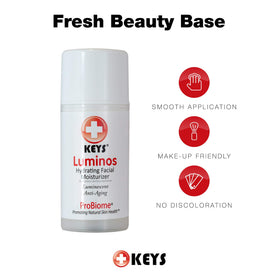 Keys Luminos ingredient bowl with aloe and avocado showing natural nourishment