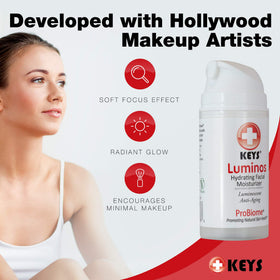 Keys Luminos texture close-up revealing lightweight gel-cream for smooth finish