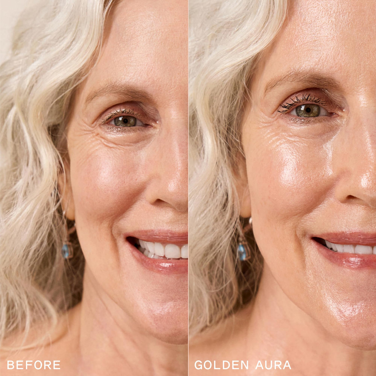 Keys Soulcare before and after face comparison showing smoother radiant benefit