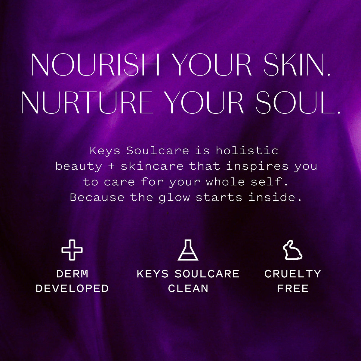 Keys Soulcare on a bathroom vanity styled for a calm routine and self-care benefit