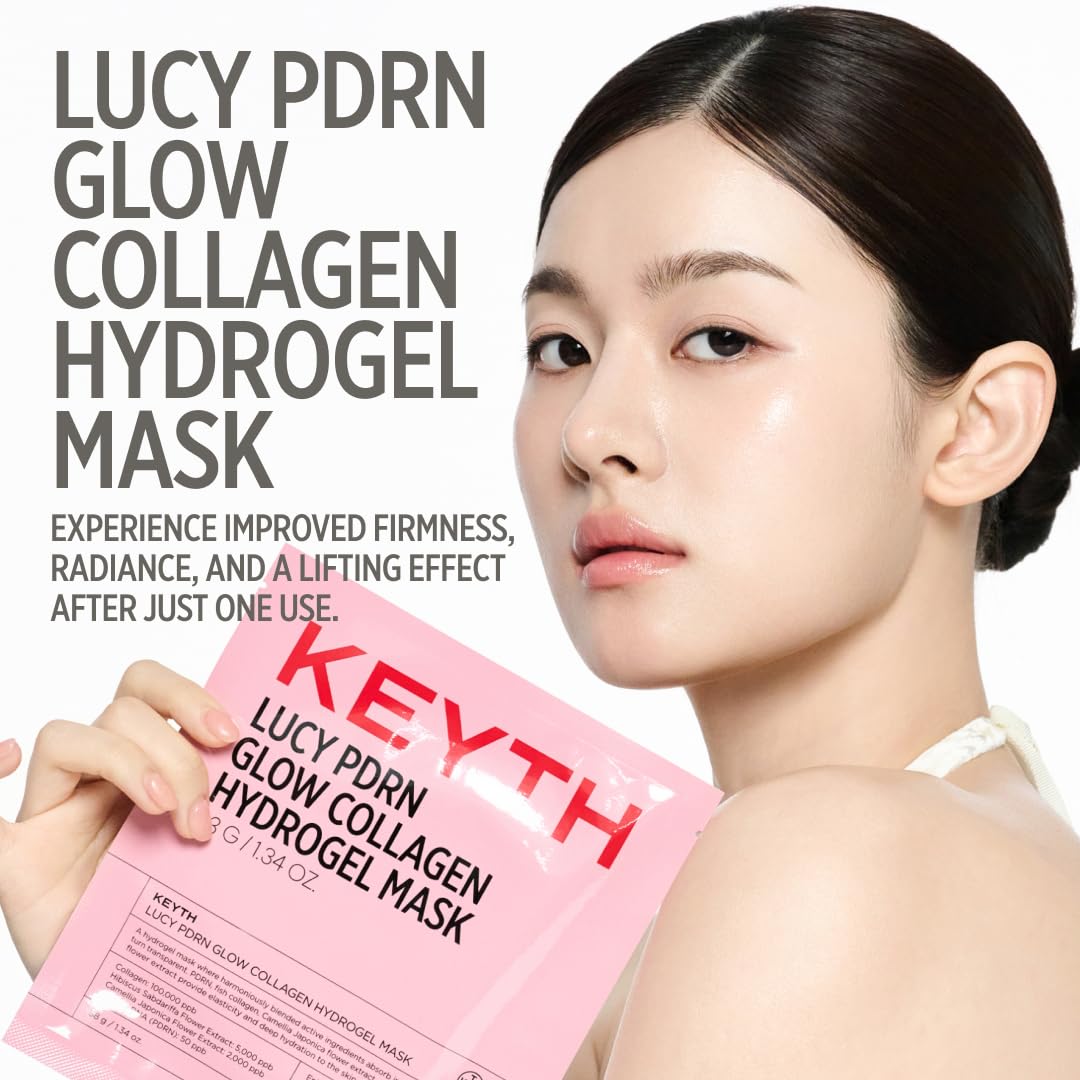 KEYTH open hydrogel mask sheet displayed ready to apply for hydration