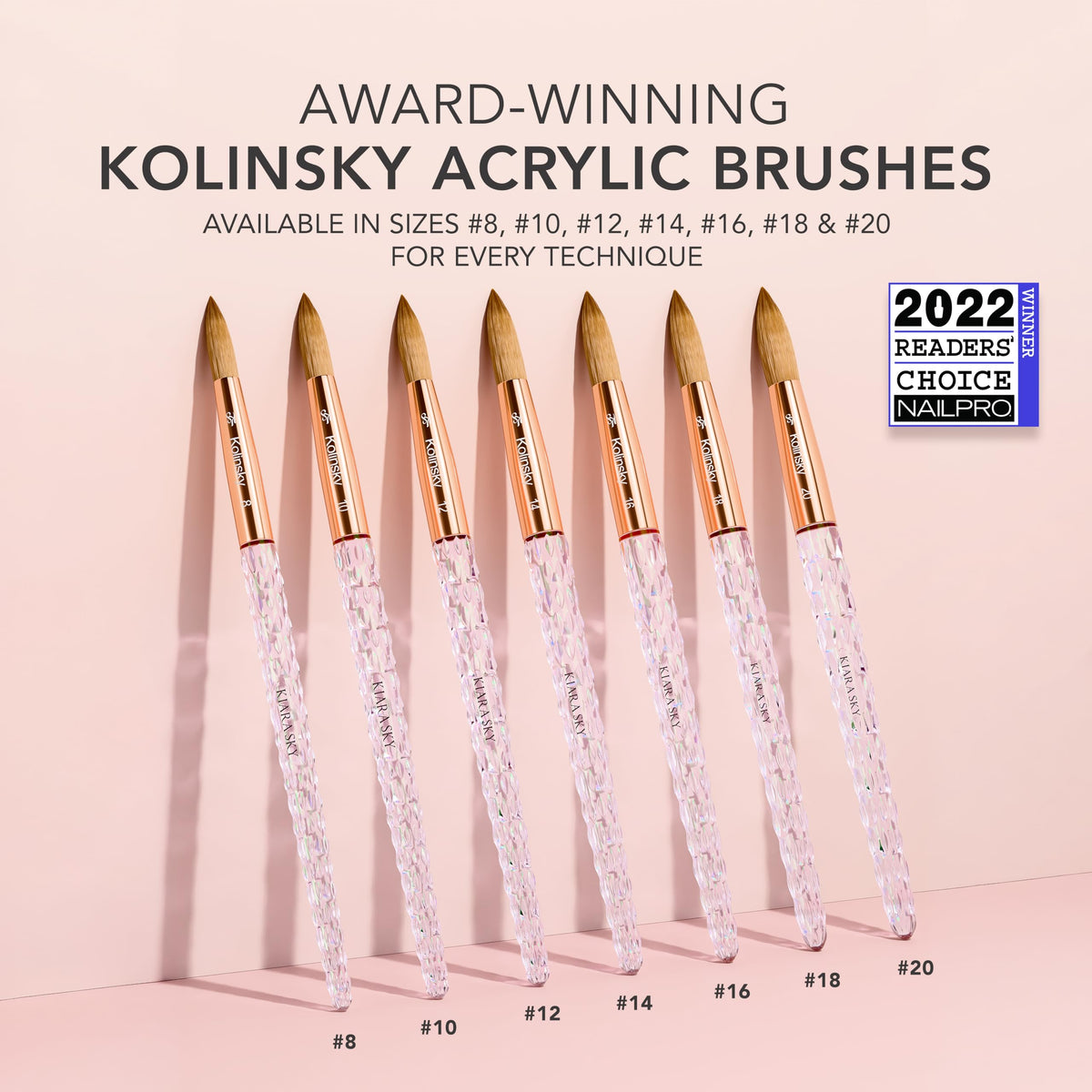 Kiara Sky bristles close-up highlighting Kolinsky sable tip for precise control