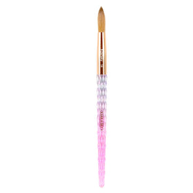 Kiara Sky brush front view showing full shape and balanced belly for controlled application